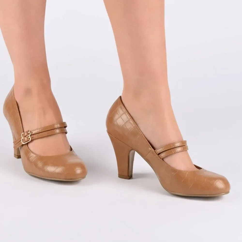 WINDY STATEMENT MARY JANE PUMP HEELS beige sz 11